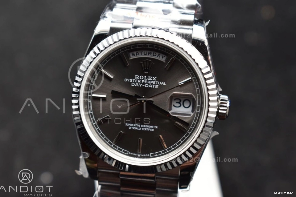 Grey (Gain Bracelet Dial vr3255 SS DayDate on 683 Steel QF Best Weight) 36 904L V5 DailyWear Edition President 0316